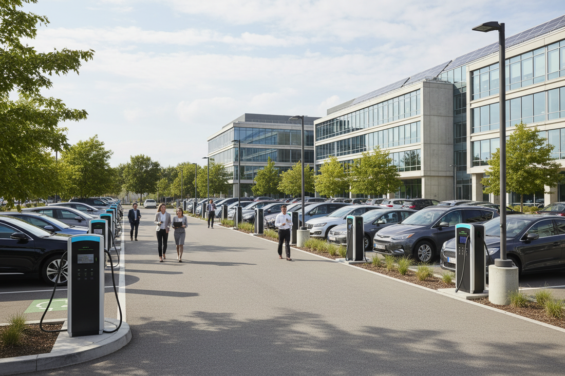 Stacja ładowania w firmie — korzyści dla biznesu i pracowników